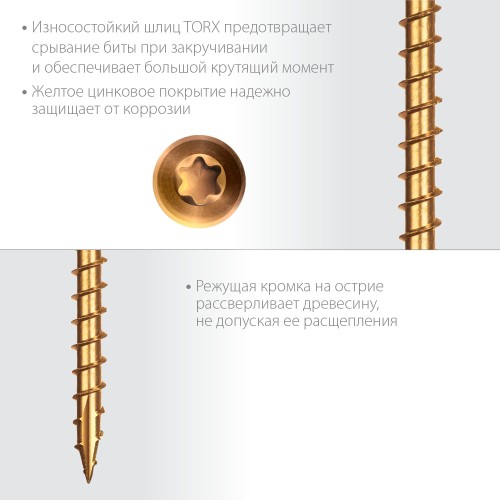 ЗУБР СПП, 50 х 3.2 мм, TX10, цинк, 200 шт, саморез для половой доски и паркета, Профессионал (30071-32-50) ЗУБР СПП, 50 х 3.2 мм, TX10, цинк, 200 шт, саморез для половой доски и паркета, Профессионал (30071-32-50)