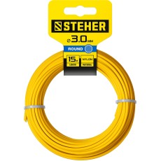STEHER КРУГ, 3.0 мм, 15 м, леска для триммера (75001-3.0)