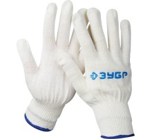 ЗУБР КОМФОРТ, L-XL, х/б перчатки без покрытия, 13 класс, Профессионал (11450-XL)