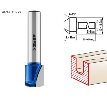 ЗУБР 11.9 x 13 мм, фреза пазовая фасонная №3, Профессионал (28742-11.9-22)