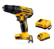 STEHER 20 В, 40 Н·м, 1 АКБ LMS (2 А·ч), ударная дрель-шуруповерт (CDS-40-21)
