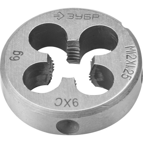 ЗУБР М12 x 1.25 мм, сталь 9ХС, плашка круглая ручная (4-28022-12-1.25) ЗУБР М12 x 1.25 мм, сталь 9ХС, плашка круглая ручная (4-28022-12-1.25)