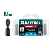 KRAFTOOL Impact PZ 3, 25 мм, 10 шт, ударные биты (26193-3-25-S10)