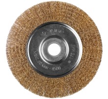 ЗУБР 175 х 22 мм, витая латунированная, проволока 0.3 мм, щетка дисковая для УШМ, Профессионал (35187-175)