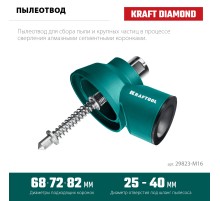 KRAFTOOL посадка М16, Пылеотвод с центратором (29823-M16)