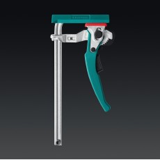 KRAFTOOL KRAFTFLEX, KLT-160, 160/60 мм, универсальная, цельнокованая, рычажная, быстрозажимная, в T-track струбцина (32331-160)