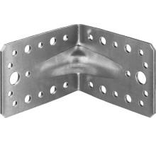 ЗУБР УКУ-2.5, 65 x 90 x 90 x 2.5 мм, цинк, усиленный крепежный уголок (31011-90)