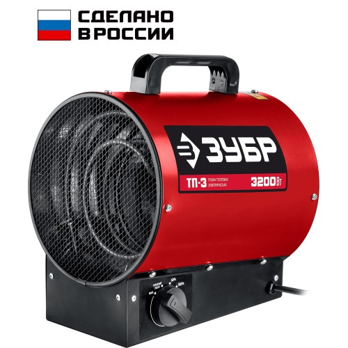 ЗУБР 3 кВт, электрическая тепловая пушка (ТП-3) ЗУБР 3 кВт, электрическая тепловая пушка (ТП-3)