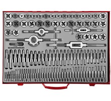 ЗУБР 110 предм., сталь 9ХС, набор метчиков и плашек (28119-H110)