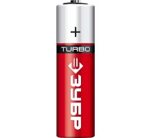 ЗУБР TURBO, АА х 4, 1.5 В, алкалиновая батарейка (59213-4C)