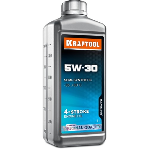 KRAFTOOL 5W-30, 1 л, зимнее полусинтетическое масло для 4-тактных двигателей (41514-1)