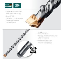KRAFTOOL Cerazit Carbide, 16 х 250 мм, SDS-plus бур (29320-260-16)