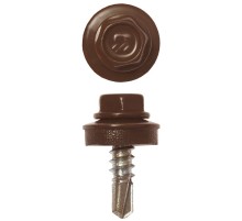 ЗУБР СКМ 8017, 19 х 5.5 мм, шок.-коричн., 2500 шт, кровельный саморез, Профессионал (4-300310-55-019-8017)