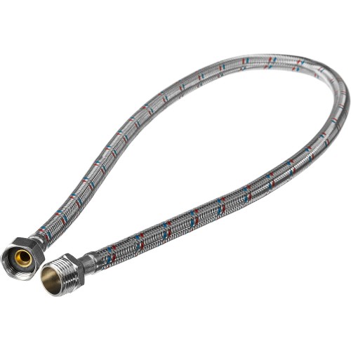 ЗУБР 1/2″, 0.8 м, гайка-штуцер, гибкая подводка для воды (51005-G/S-080) ЗУБР 1/2″, 0.8 м, гайка-штуцер, гибкая подводка для воды (51005-G/S-080)