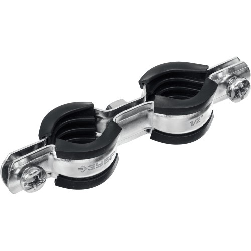 ЗУБР 1/2″, цинк, 8 шт, двойной трубный хомут (37890-20-24) ЗУБР 1/2″, цинк, 8 шт, двойной трубный хомут (37890-20-24)