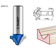 ЗУБР 19 x 11 мм, радиус 4 мм, фреза пазовая фасонная №6, Профессионал (28745-19)