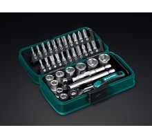 KRAFTOOL X-Drive 35, 35 предм., универсальный набор инструмента 1/4″ (27974)