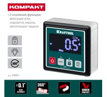 KRAFTOOL KOMPAKT, 4 х 90 С, точность 0.1, уровень-уклономер электронный (34687)