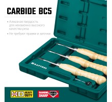 KRAFTOOL Precision-3, 3 предм., набор ручных резцов по дереву (18369)