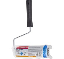 ЗУБР ПОРОЛОН, 44 х 180 мм, бюгель 6 мм, ворс 11 мм, для водорастворимых акриловых лаков и эмалей, малярный валик (03605-20)