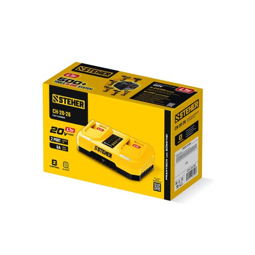 STEHER 20 В, 2 порта, 2 х 3 А, зарядное устройство для LMS АКБ (CH-20-26)
