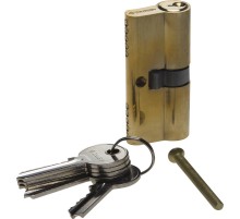 ЗУБР 60 мм, цвет латунь, 5-PIN, тип ключ-ключ, цилиндровый механизм (52101-60-1)