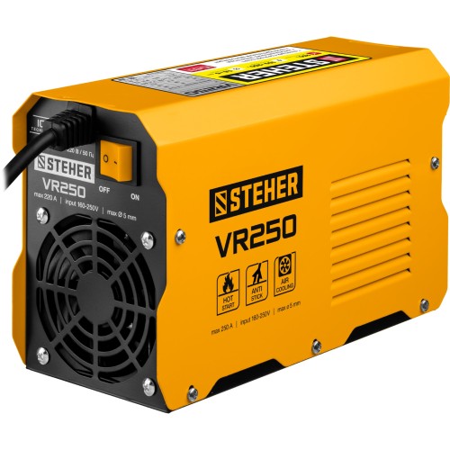 STEHER ММА, 250 А, сварочный аппарат инверторный, макс. электрод ? 5.0 мм (VR-250)