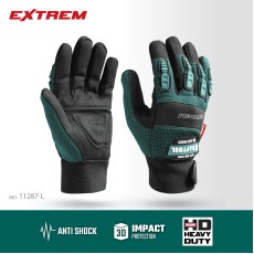 KRAFTOOL Extrem, L (9), профессиональные комбинированные перчатки, антивибрационные, противоударные (11287-L)