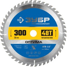 ЗУБР Оптима, 300 x 30 мм, 48Т, пильный диск по дереву, Профессионал (36903-300-30-48)