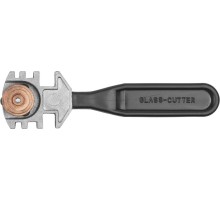 ЗУБР 3 режущих элемента, пластмассовая рукоятка, роликовый стеклорез (3360)