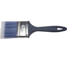 ЗУБР АКВА, КП-13, 63 мм, 2.5″, искусственная щетина, пластмассовая ручка, для высокотекучих ЛКМ, плоская кисть (4-01013-063)