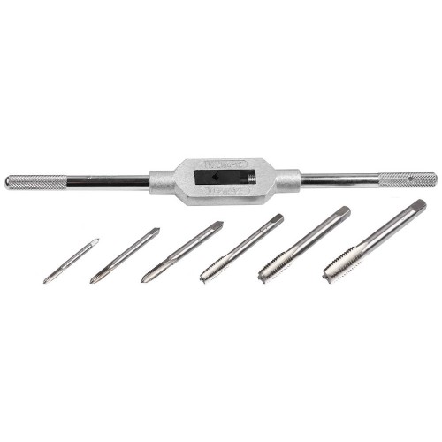 ЗУБР 7 предм., сталь 9ХС, набор метчиков на карточке (28126-H7)