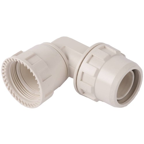 ЗУБР ШиреФит, накидная гайка - штуцер с гайкой, 16 мм, угловой переходник (51482-16)