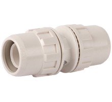 ЗУБР ШиреФит, штуцер с гайкой - штуцер с гайкой, 20 мм, соединитель (51490-20)