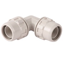 ЗУБР ШиреФит, штуцер с гайкой - штуцер с гайкой 90°, 20 мм, угловой соединитель (51492-20)