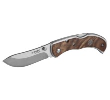 ЗУБР Скиф, 180 мм, лезвие 75 мм, рукоятка с деревянными накладками, складной нож (47712)