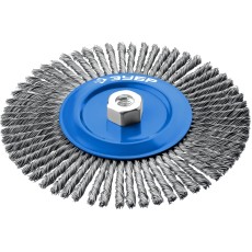 ЗУБР 200 мм, жгутированная стальная проволока 0.5 мм, щетка дисковая для УШМ, Профессионал (35192-200)
