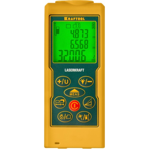 KRAFTOOL Laser-Kraft, 5 см - 70 м, лазерный дальномер (34760) KRAFTOOL Laser-Kraft, 5 см - 70 м, лазерный дальномер (34760)