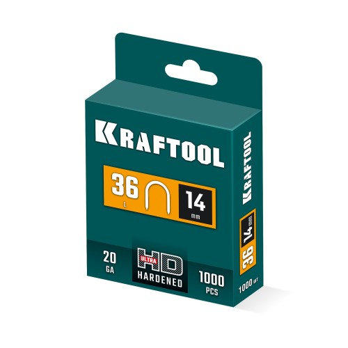 KRAFTOOL тип 36 (L) 14 мм, 1000 мм, калибр 20GA, скобы кабельные для степлера (31636-14) KRAFTOOL тип 36 (L) 14 мм, 1000 мм, калибр 20GA, скобы кабельные для степлера (31636-14)