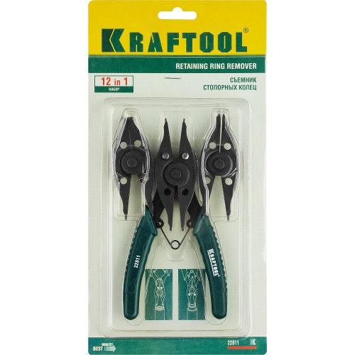 KRAFTOOL Universal 6-in-1, внешний/внутренний, съемник стопорных колец (22811) KRAFTOOL Universal 6-in-1, внешний/внутренний, съемник стопорных колец (22811)