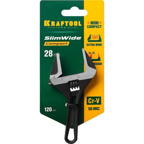 KRAFTOOL SlimWide Compact, 120/28 мм, разводной ключ (27266-15) KRAFTOOL SlimWide Compact, 120/28 мм, разводной ключ (27266-15)