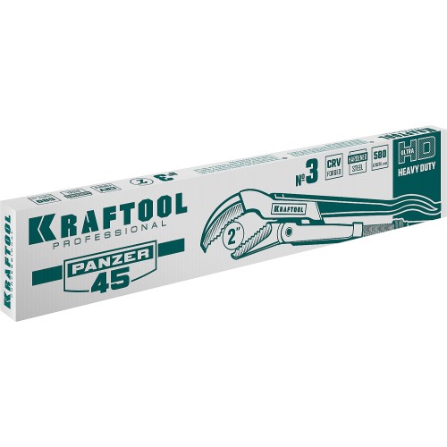 KRAFTOOL PANZER-45, №3, 2″, 580 мм, трубный ключ с изогнутыми губками (2735-20)