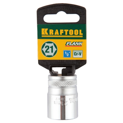 KRAFTOOL FLANK, 1/2″, 21 мм, торцовая головка (27805-21) KRAFTOOL FLANK, 1/2″, 21 мм, торцовая головка (27805-21)