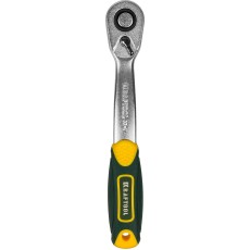 KRAFTOOL 1/4″, 72 зубца, изогнутая трещотка для торцовых головок, Pro (27795-1/4)