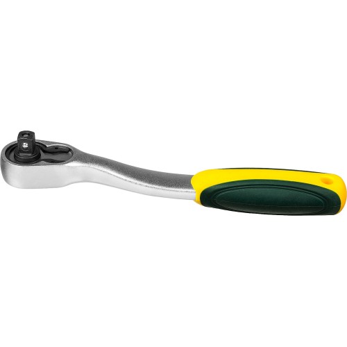 KRAFTOOL 1/4″, 72 зубца, изогнутая трещотка для торцовых головок, Pro (27795-1/4)