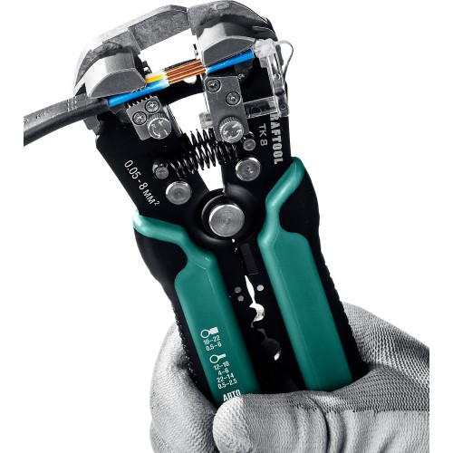 KRAFTOOL TK-8, 0.05 - 8 мм2, автоматический стриппер (22637)