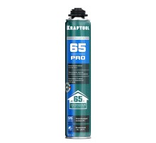 KRAFTOOL PRO 65, 850 мл, пистолетная, всесезонная, SVS, не залипающий клапан, выход до 65 л, монтажная пена (41184)