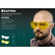 KRAFTOOL ULTRA, открытого типа, жёлтые, стекло увеличенного размера устойчивое к царапинам и запотеванию, защитные очки (110462)