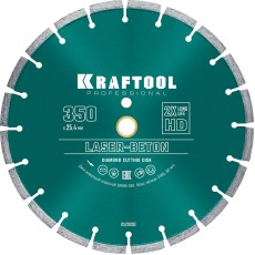 KRAFTOOL LASER-BETON 350 мм (25.4/20 мм, 10х3.2 мм), алмазный диск (36686-350)