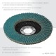 KRAFTOOL 125 х 22.2 мм, P80, круг лепестковый циркониевый торцевой по металлу и нержавеющей стали (36594-125-80)